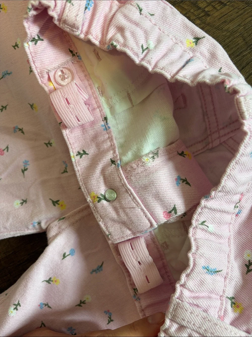 Old Navy Pink Floral Print Jeans